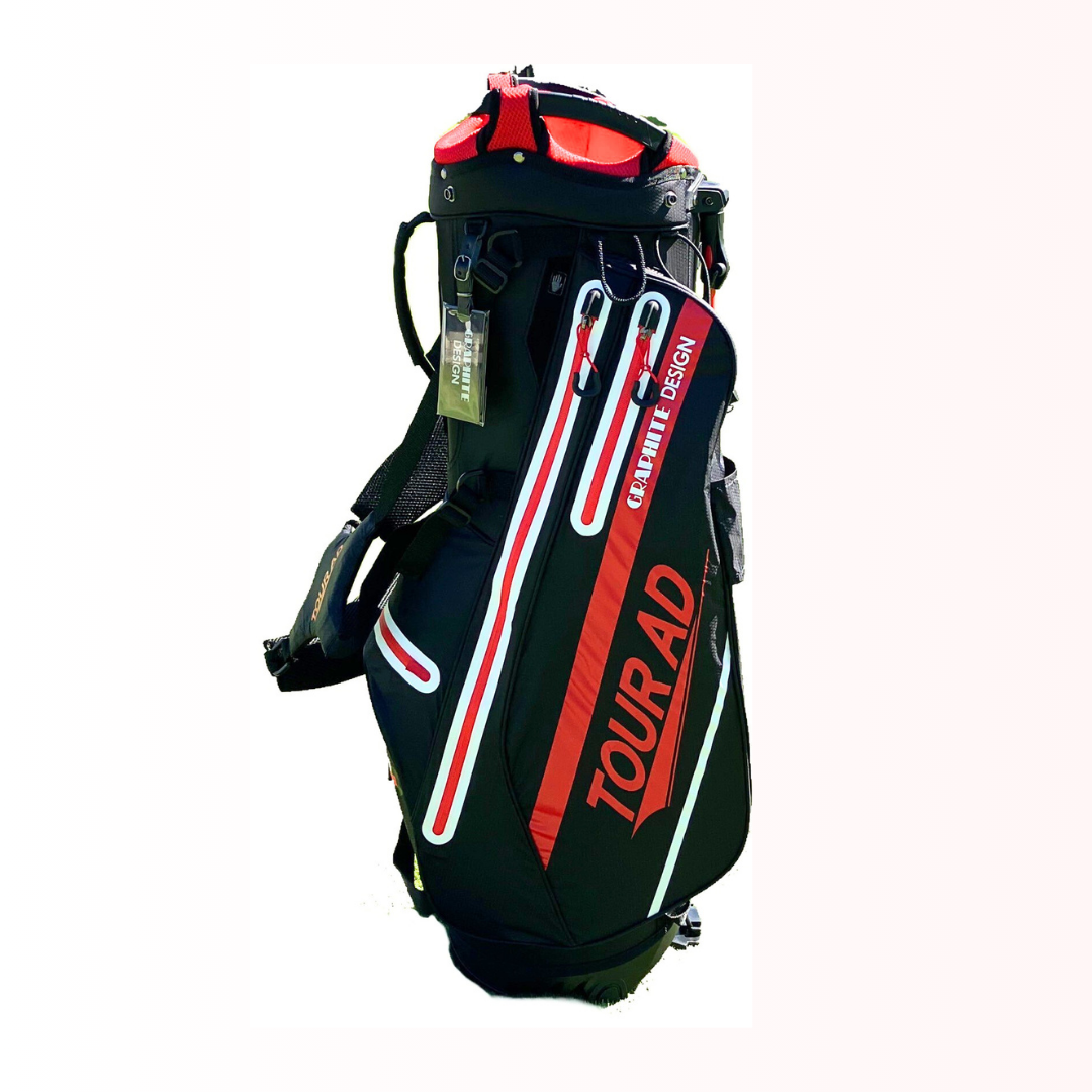 TOURADオリジナルスタンドキャディバッグ ブラック/レッド TOURADオリジナルスタンドキャディバッグ ブラック/レッド