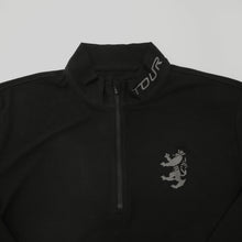 画像をギャラリービューアに読み込む, Admiral GOLF×GRAPHITE DESIGN　スウェード起毛ハーフジップシャツ　ブラック
