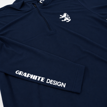 画像をギャラリービューアに読み込む, Admiral GOLF×GRAPHITE DESIGN　スウェード起毛ハーフジップシャツ　ネイビー
