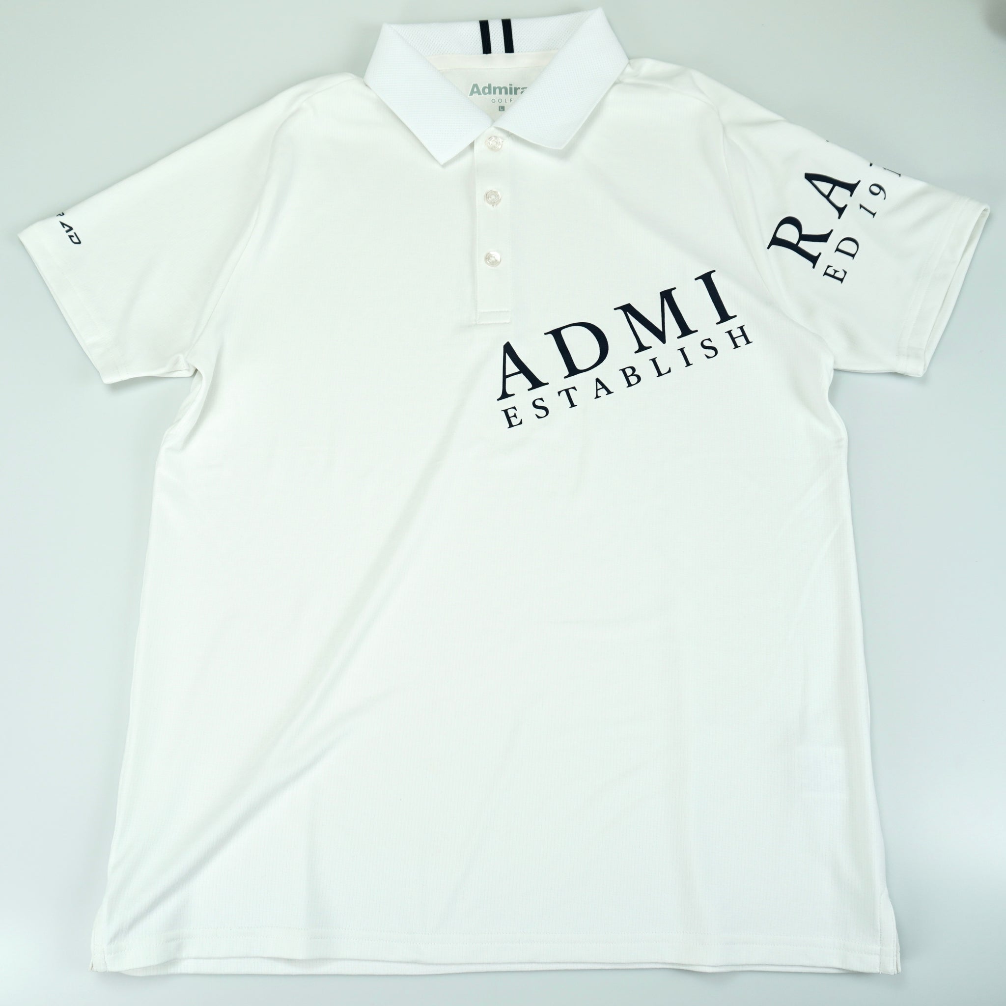 Admiral GOLF×GRAPHITE DESIGN 冷感カラットロゴポロシャツ / ホワイト 